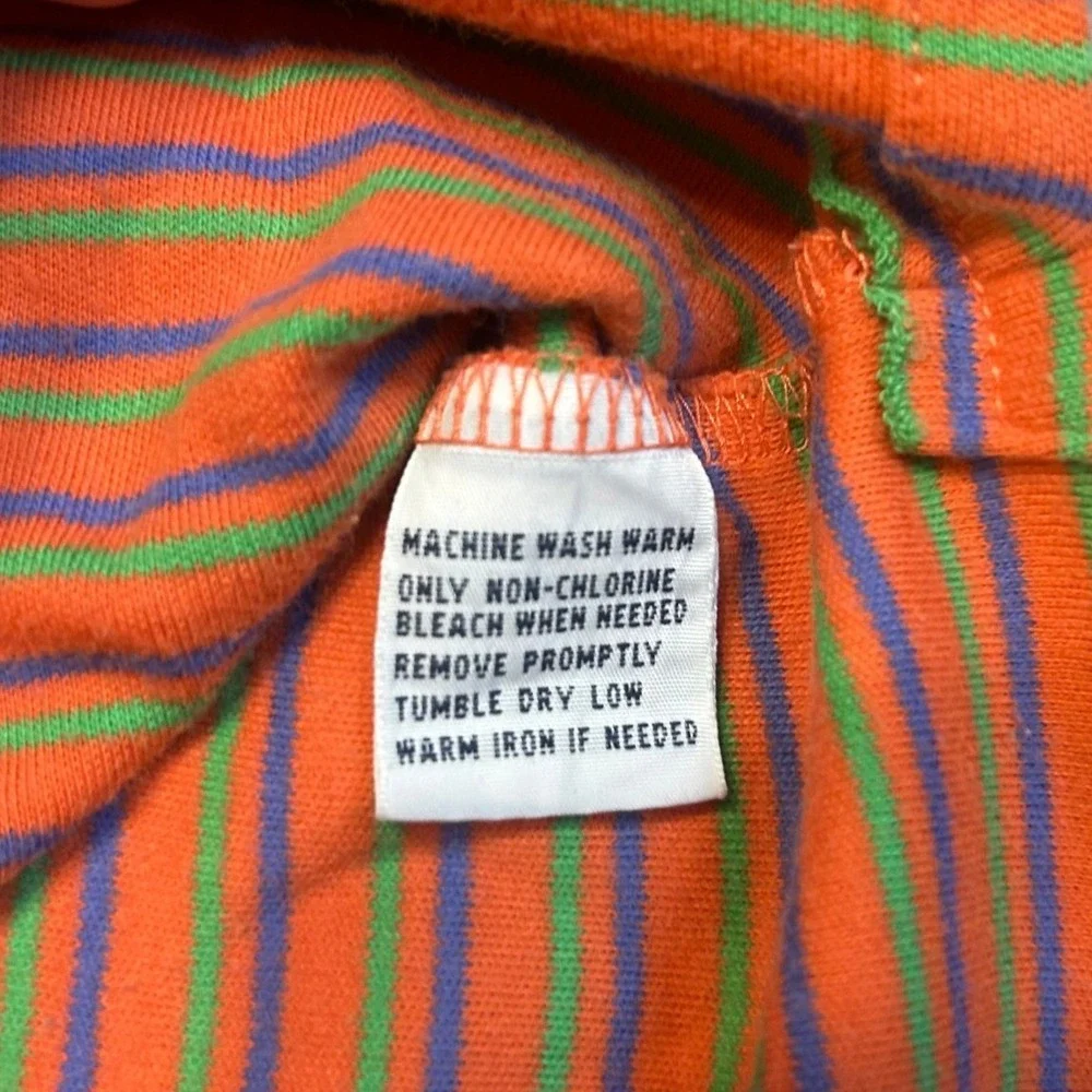 Polo Ralph Lauren Mens XXL Orange‎ Striped Polo Shirt Short Sleeve Cotton